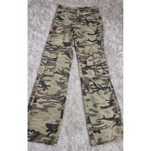 Shein Cargo Jeans Womens 4 Size Small Camo Utility Pocket Baggy